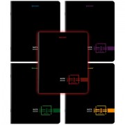 Тетради ДЭК А5 96 л. КОМПЛЕКТ 5 шт., BRAUBERG скоба, клетка, глянцевый лак, 'Dark', 404694