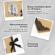 Фотоальбом 16х18 см, 20 черных листов, обложка КРАФТ, уголки/стикеры/ручка/клей, BRAUBERG Black&Kraft, 880652