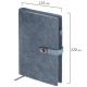 Ежедневник недатированный А5 152х220 мм BRAUBERG 'Sirius', под кожу, застежка 160 л., серый, 116214