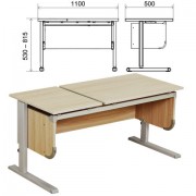 Стол-парта регулируемый 'ДЭМИ' СУТ.29, 1117х530х530-815 мм, серый/ясень (КОМПЛЕКТ)