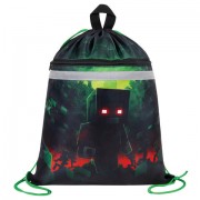 Мешок для обуви BRAUBERG, с петлей, светоотражающая полоса, 2 отделения, 46х36 см, Night warrior, 272396