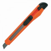 Нож канцелярский 9 мм STAFF 'Basic', фиксатор, цвет корпуса ассорти, упаковка с европодвесом, 230484