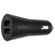 Зарядное устройство автомобильное BELKIN Metallic, 2 порта USB, черное, F8M930btBLK