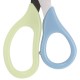 Ножницы ЮНЛАНДИЯ, 135 мм, с футляром для лезвий, мятно-голубые, блистер, 237110
