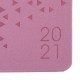 Еженедельник датированный 2021 МАЛЫЙ ФОРМАТ (95х155 мм) А6, BRAUBERG 'Glance', кожзам, розовый, 111572