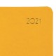 Ежедневник датированный 2021 МАЛЫЙ ФОРМАТ (100х150 мм) А6, BRAUBERG 'Select', балакрон, желтый, 111436
