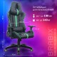Кресло компьютерное BRABIX 'GT Carbon GM-120', две подушки, экокожа, черное/зеленое, 531929