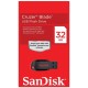 Флеш-диск 32 GB, SANDISK Cruzer Blade, USB 2.0, черный/красный, SDCZ50-032G-B35