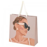 Пакет подарочный (1 штука) 30x10x30 см, 'Beautiful Lady', ламинированный, ЗОЛОТАЯ СКАЗКА, 700860