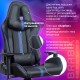 Кресло компьютерное BRABIX 'GT Carbon GM-120', две подушки, экокожа, черное/синее, 531930