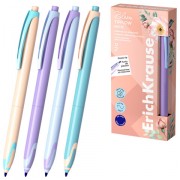 Ручка-роллер автоматическая ERICH KRAUSE 'TipFlow Pastel Bloom', СИНЯЯ, корпус ассорти, 0,4 мм, 63705