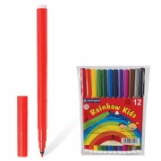 Фломастеры CENTROPEN 'Rainbow Kids', 12 цветов, смываемые, эргономичные, вентилируемый колпачок, 7550/12