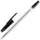 Ручка шариковая BRAUBERG 'Line', ЧЕРНАЯ, корпус прозрачный, узел 1 мм, линия письма 0,5 мм, 141098