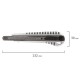 Нож универсальный 9 мм BRAUBERG 'Metallic', металлический корпус (рифленый), автофиксатор, блистер, 236971