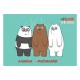 Альбом для рисования, А4, 32 листа, скоба, обложка картон, HATBER, 205х290 мм, 'Вся правда о медведях' (5 вид),32А4В