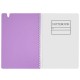 Тетрадь обложка пластик, А5 80 л., гребень мягкий, вырубка для ручки, клетка, BRAUBERG, сиреневый, 405379