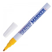 Маркер-краска лаковый (paint marker) MUNHWA 'Slim', 2 мм, ЖЕЛТЫЙ, нитро-основа, алюминиевый корпус, SPM-08