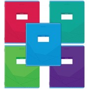 Тетради ДЭК А5 48 л. КОМПЛЕКТ 5 шт. BRAUBERG, скоба, клетка, выборочный лак, 'КЛАССИКА', 404908