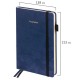 Ежедневник недатированный А5 138x213 мм, BRAUBERG 'Velvet', резинка, держатель, 160 л., синий, 116243