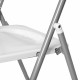 Стулья складные BRABIX 'Golf Lite CF-017', КОМПЛЕКТ 4 шт., серебристый каркас, пластик, белый, 533035
