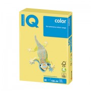 Бумага цветная цветная IQ color, А4, 80 г/м2, 100 л., тренд, лимонно-желтая, ZG34