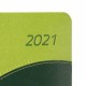 Ежедневник датированный 2021 А5 (138x213 мм) BRAUBERG 'Bond', кожзам, зеленый/салатовый, 111405