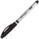 Ручка-роллер BRAUBERG 'Control', ЧЕРНАЯ, корпус серебристый, узел 0,5 мм, линия письма 0,3 мм, 141553