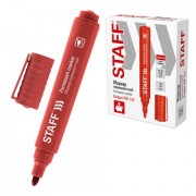 Маркер перманентный STAFF 'Basic Budget PM-125', КРАСНЫЙ, круглый наконечник 3 мм, 152176