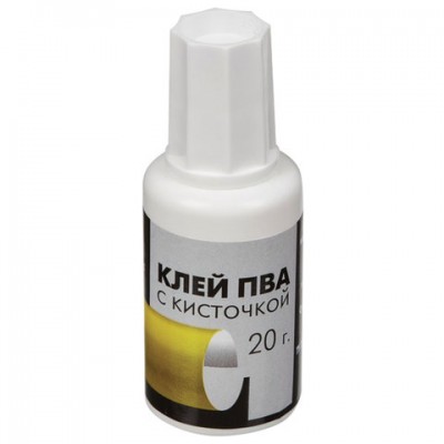 Клей ПВА ГАММА, с кисточкой, 20 г, 330005