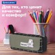 Пенал мягкий BRAUBERG, 1 отделение, карман на липучке, значок, 22х10х6 см, 'Черная клетка', 273579