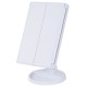 Зеркало настольное с LED-подсветкой для макияжа, размер 24х18 см, складное, увеличение х2, х3, х10, белое, BRABIX, 609337