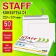 Конверты С4 (229х324 мм), отрывная лента, 80 г/м2, КОМПЛЕКТ 50 шт., внутренняя запечатка, STAFF, 118668