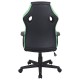Кресло компьютерное BRABIX 'Fighter GM-008', экокожа, черное/зеленое, 532508