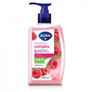 Мыло жидкое 2в1 для рук и тела 500 мл AURA Vitamin Complex 'Малина и витамины', 13356