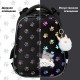 Ранец BRAUBERG LUMINOUS, 2 отделения, с брелоком, 'Paws', СВЕТЯЩИЙСЯ РИСУНОК, 38х29х16 см, 271366