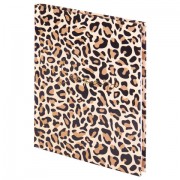 Блокнот МАЛЫЙ ФОРМАТ (110х147 мм), А6, 80 л., твёрдый, клетка, выборочный лак, STAFF, 'Leopard', 114445