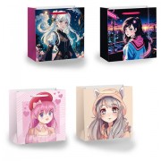 Пакет подарочный НАБОР 4 штуки, 30х10х30 см, 'Anime', ламинированный, ЗОЛОТАЯ СКАЗКА, 700868