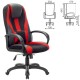 Кресло компьютерное BRABIX PREMIUM 'Rapid GM-102', экокожа/ткань, черное/красное, 532107