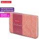 Еженедельник датированный 2026 МАЛЫЙ ФОРМАТ 95х155 мм, А6, BRAUBERG 'Foliage', под кожу, розовый, 117199