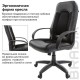 Кресло офисное BRABIX 'Strike EX-525', экокожа черная, ткань черная, TW, 531381