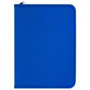 Папка объемная на молнии пластиковая на 4 кольцах, 35 мм, А4, BRAUBERG PIXEL, темно-синяя, 0,7 мм, 273080