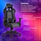 Кресло компьютерное BRABIX 'GT Racer GM-100', две подушки, экокожа, черное/серое, 531926
