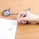 Ручка шариковая настольная BRAUBERG 'Стенд-Пен', СИНЯЯ, пружинка, корпус серебристый, линия письма 0,5 мм, 142164