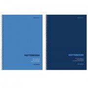 Тетрадь А4, 120 л., BRAUBERG, гребень, клетка, матовая ламинация, 'Классика Blue', 405643