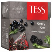 Чай TESS (Тесс) 'Berry Bar', черный с ароматом ежевики и черной смородины, 20 пирамидок по 1,8 г, 0785-12