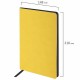 Блокнот А5 (148x218 мм), BRAUBERG 'Metropolis Mix', под кожу, 80 л., клетка, желтый, 111038