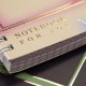 Тетрадь А5 96 л. HATBER гребень, клетка, матовая ламинация, 3D-фольга, 'Notes' (микс в спайке), 090317, Тетрадь 96л Not