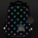 Ранец BRAUBERG LUMINOUS, 2 отделения, с брелоком, 'Paws', СВЕТЯЩИЙСЯ РИСУНОК, 38х29х16 см, 271366