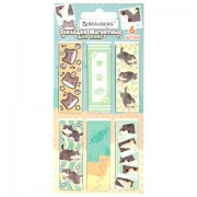 Закладки для книг МАГНИТНЫЕ, 'МИЛЫЕ КОТЫ', набор 6 штук, 60x20 мм, BRAUBERG, 116985