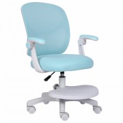 Кресло детское с подставкой для ног BRABIX 'Toy MG-205', сетка/ткань TW, голубое, 533152